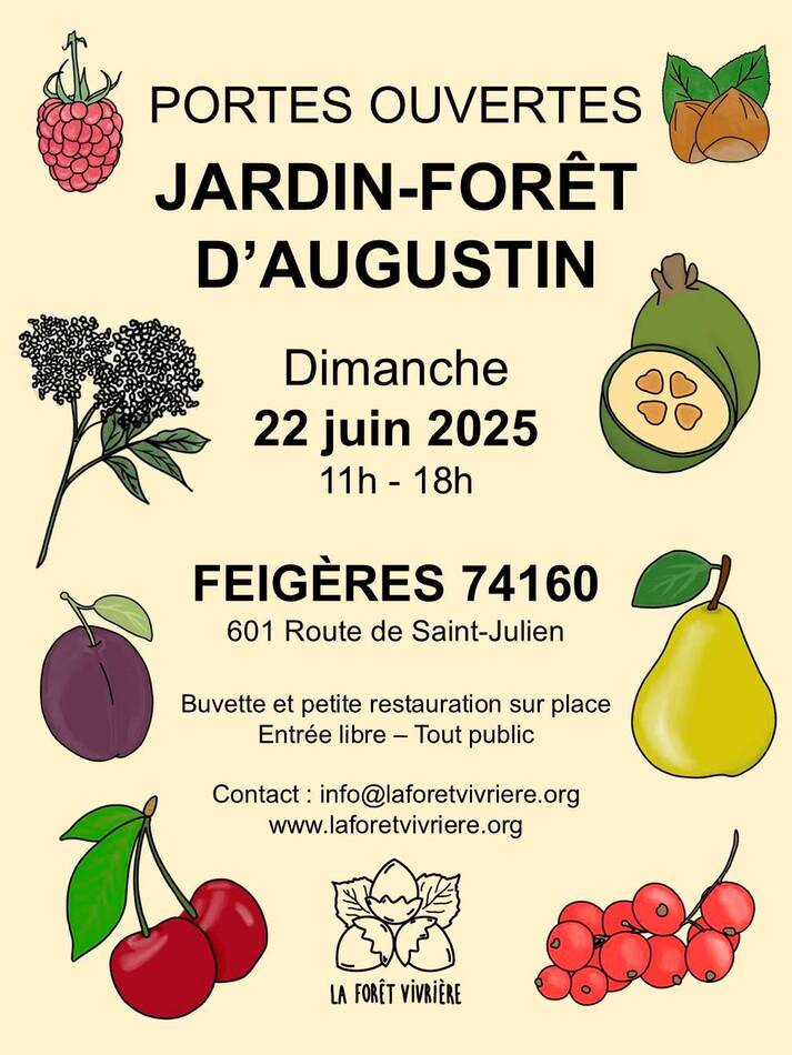 Journée portes ouvertes - JARDIN-FORÊT D'AUGUSTIN - Dimanche 22 juin 11 h -18 h